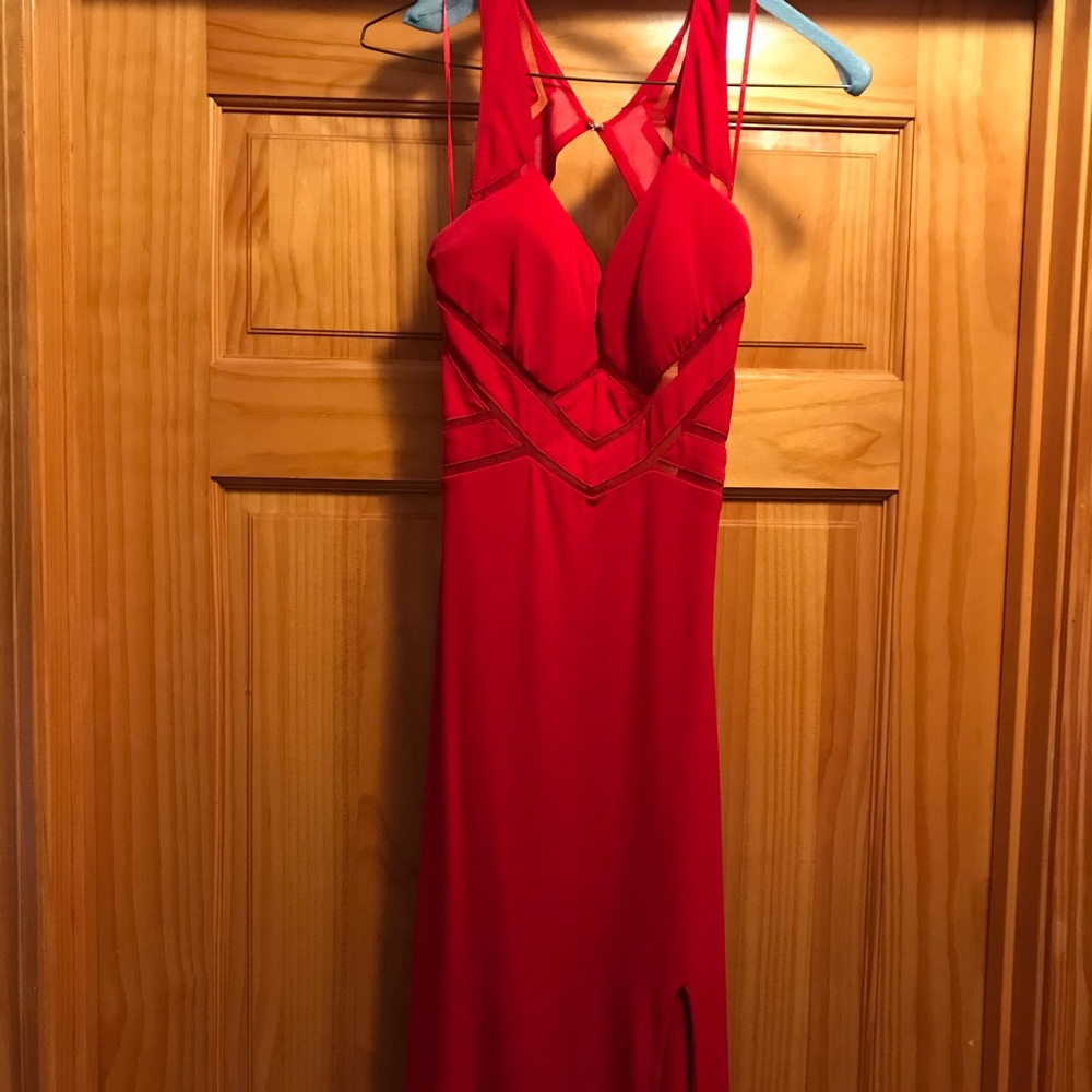 La Femme Red prom dress